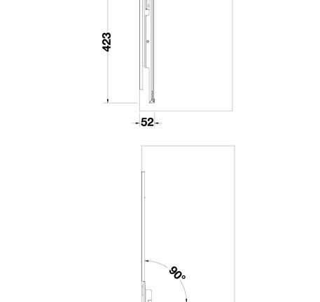 Gương xoay có đèn Led màu trắng Hafele 807.95.890
